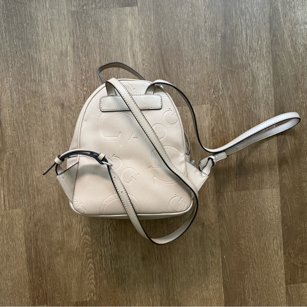Guess Beige Embossed Backpack - Picture 2 of 4